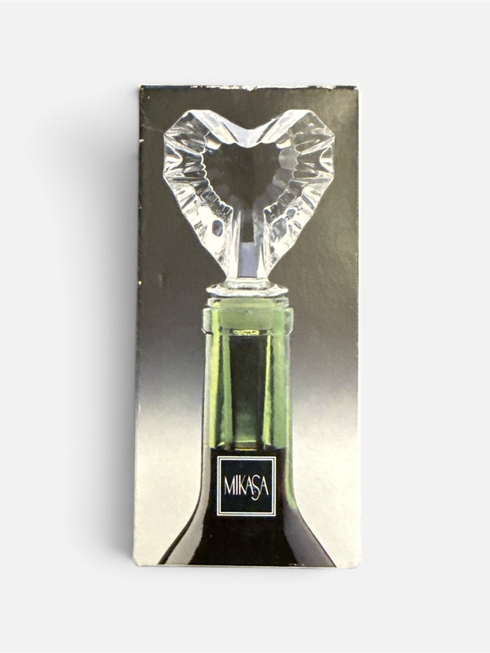 VTG New Mikasa VENUS Heart Shape Crystal Wine Bottle Stopper In Original Box